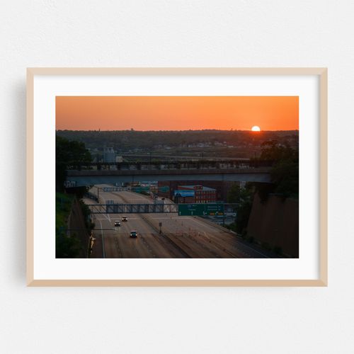 Sunset over I-670, Kansas City