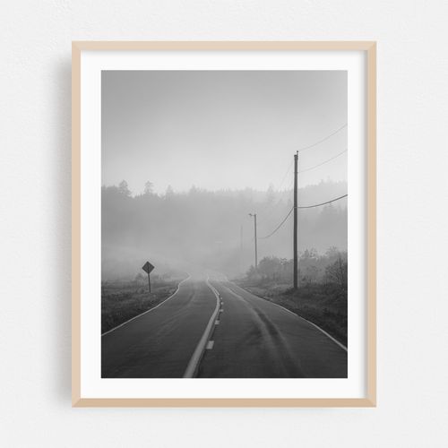 Foggy Lubec B&W