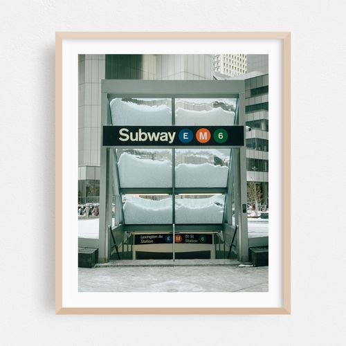 Snowy Subway Entrance