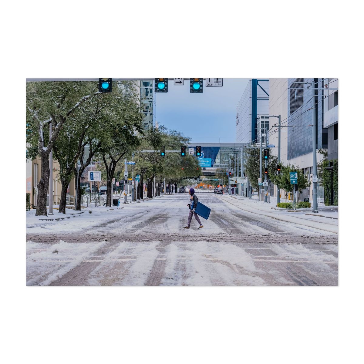 Snowy Downtown Houston 1 – image 1 of 2