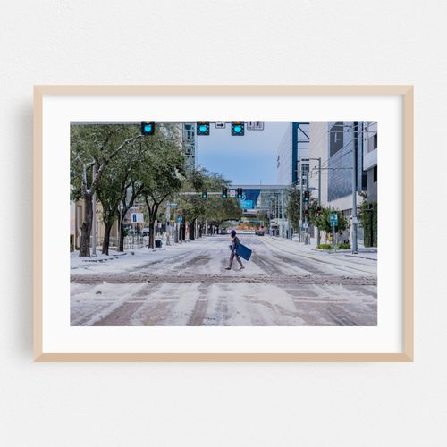 Snowy Downtown Houston 1