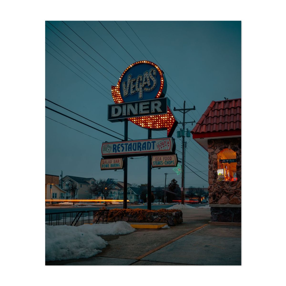 Vegas Diner in Winter Night – image 1 of 2