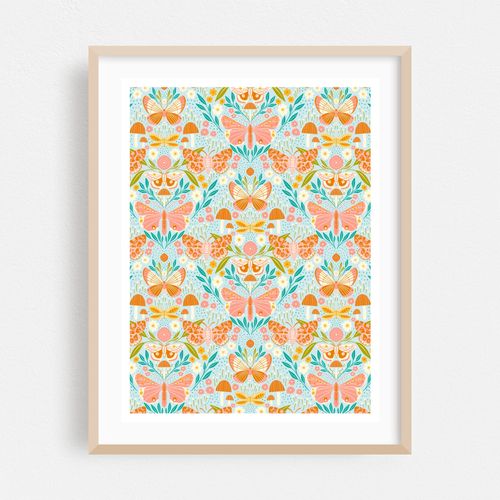 Whimsical Butterflies and Wildflowers