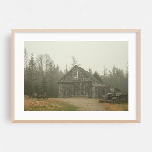 Barn in Fog, Beals Island 05