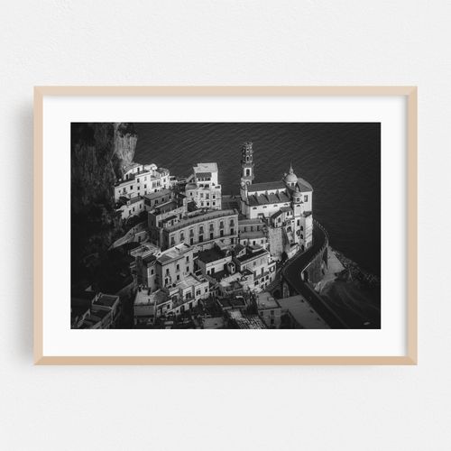 Atrani from Above B&W
