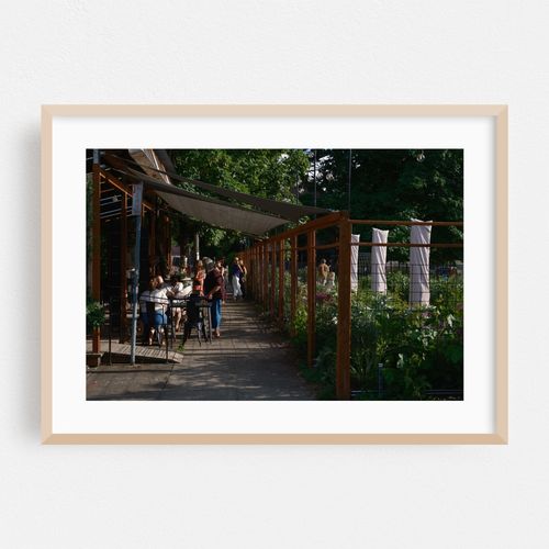 Dining Outside the Community Garden