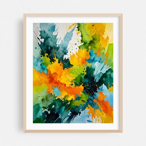 Golden Splash & Emerald Waves