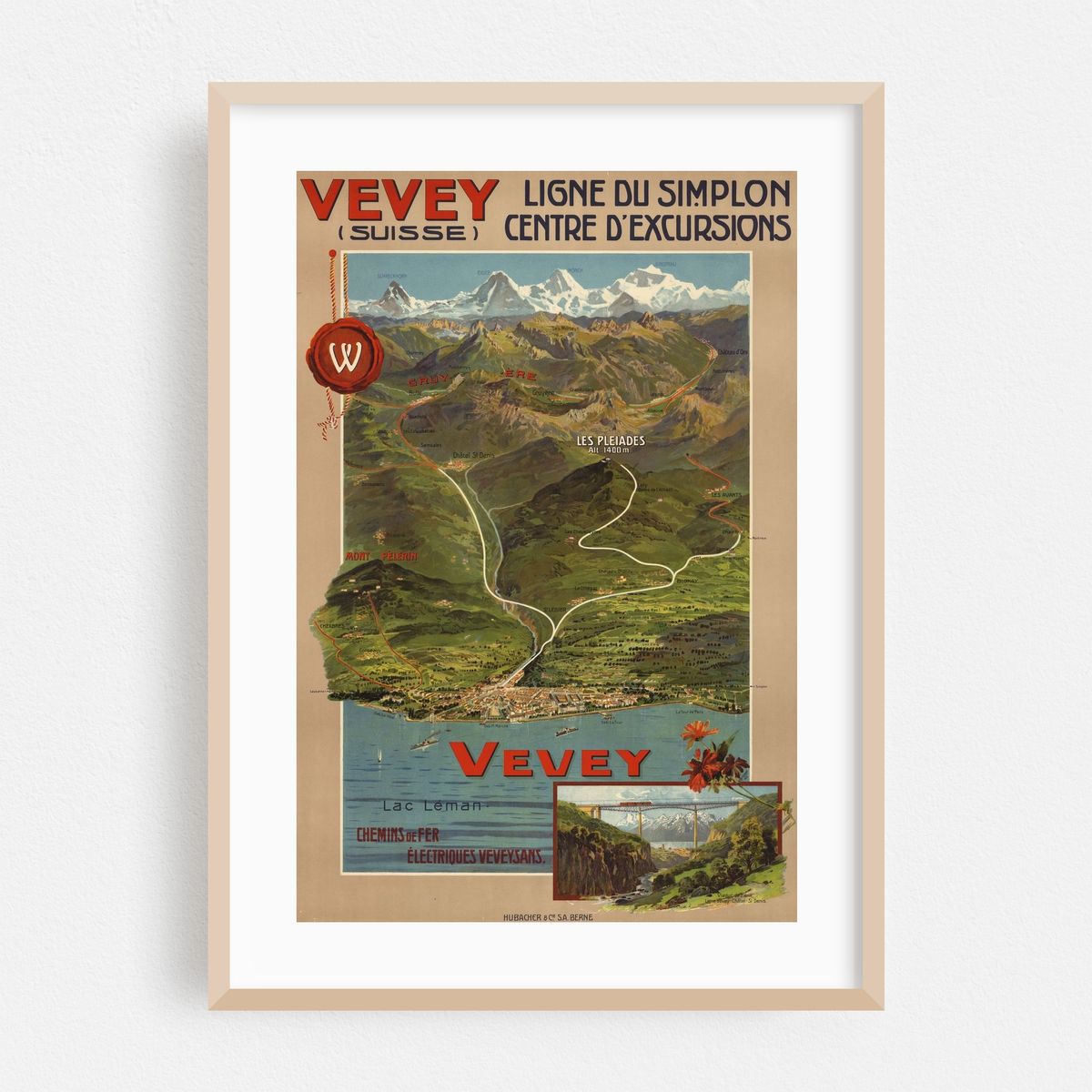 Vevey – Ligne du Simplon. Centre d’excursions (1911) – image 1 of 4