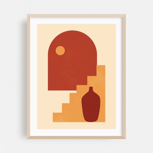 Geometric Print, Mid Century, Modern Art, Gallery Wall, Boho Print