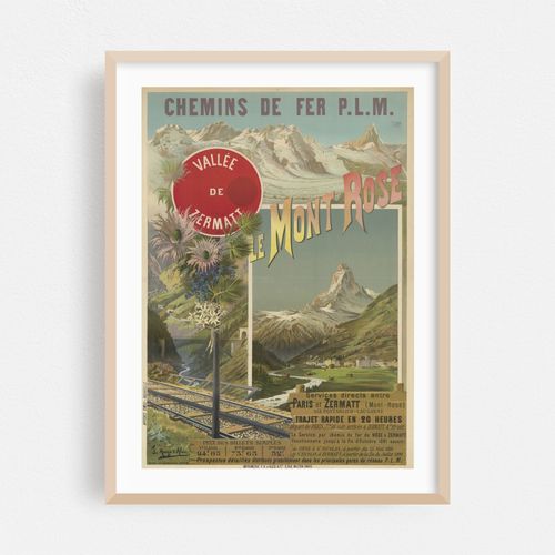 Chemins de fer P. L. M. Le Mont Rose. Vallée de Zermatt (1891)