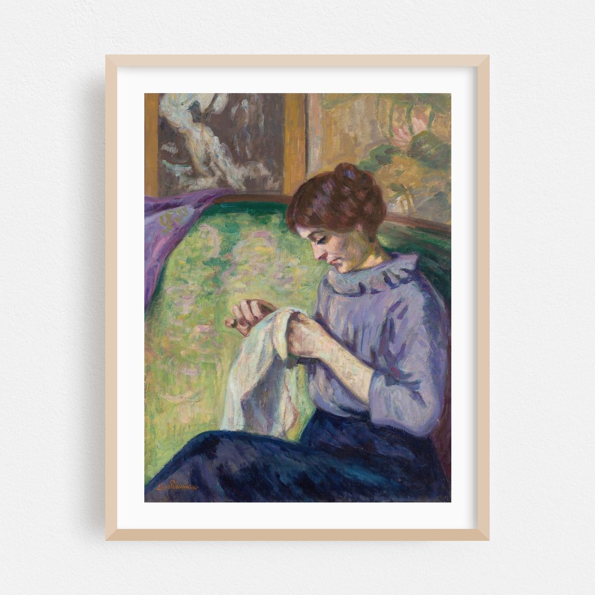 Madame Guillaumin cousant (circa 1890) – image 1 of 3