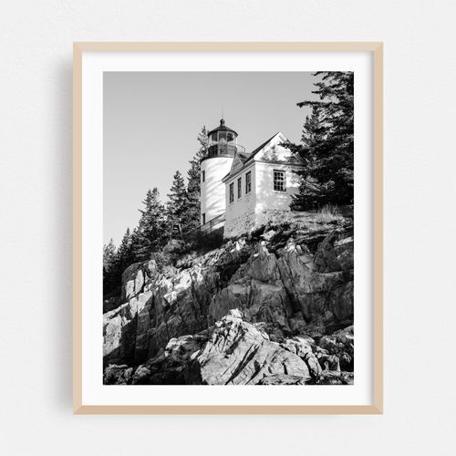 Bass Harbor Lighthouse 01 B&W