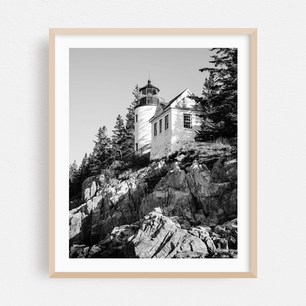Bass Harbor Lighthouse 01 B&W – image 1 of 12