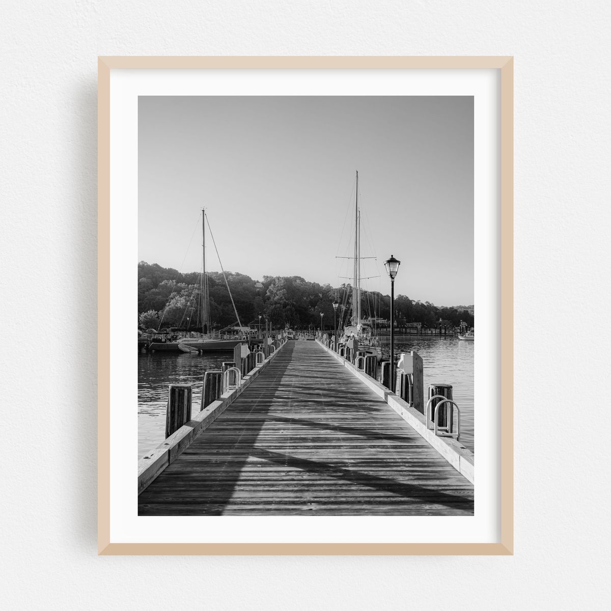 Pier on Northport Harbor B&W – image 1 of 12