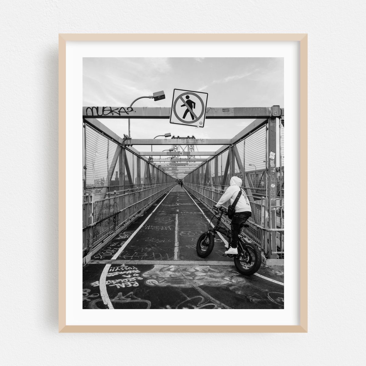 Biking the Williamsburg 01 B&W – image 1 of 12