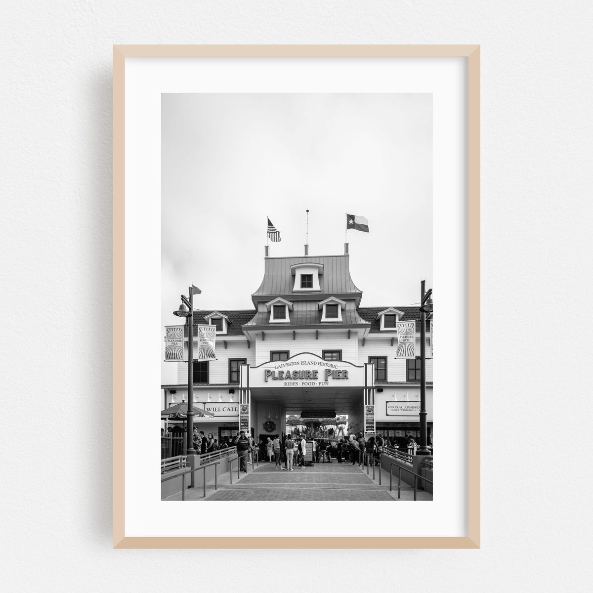Pleasure Pier, Galveston 01 B&W – image 1 of 16