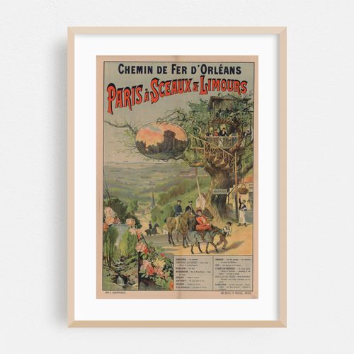 Chemin de Fer d’Orléans. Paris à Sceaux & Limours. Tour de Chevreuse, Robinson, Vaux de Cernay (1892)
