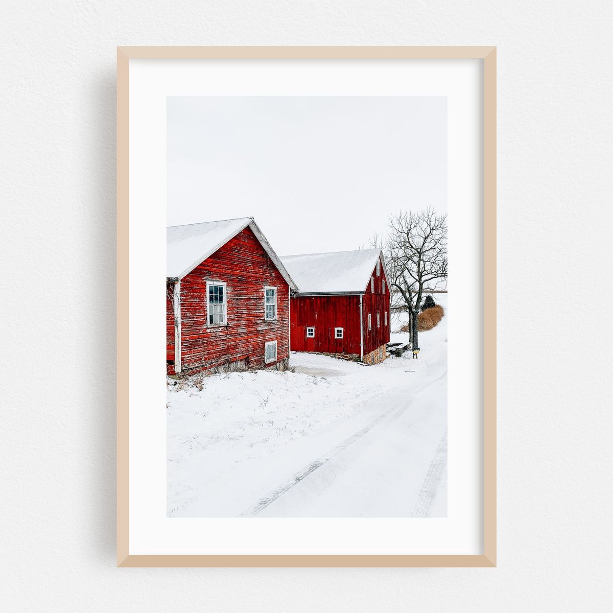 Red Barns in Snow – image 1 of 16