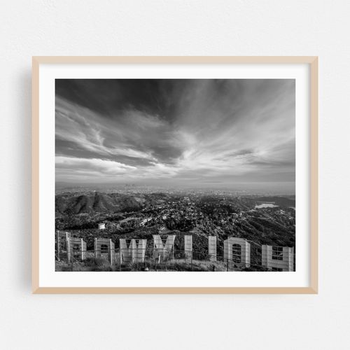 Above the Hollywood Sign B&W