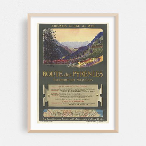 Chemins de fer du Midi. Route des Pyrénées – excursions par Auto-cars (1913)