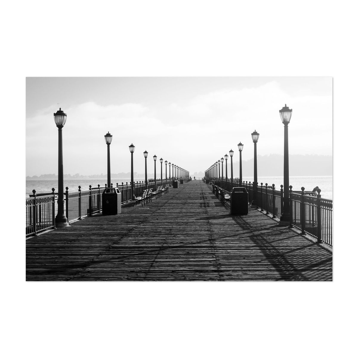 Pier 7 at the Embarcadero B&W – image 1 of 2