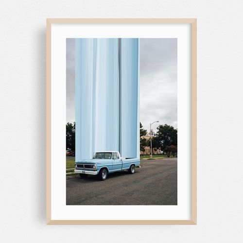 Blue Chevy Pixels - Marfa, Texas