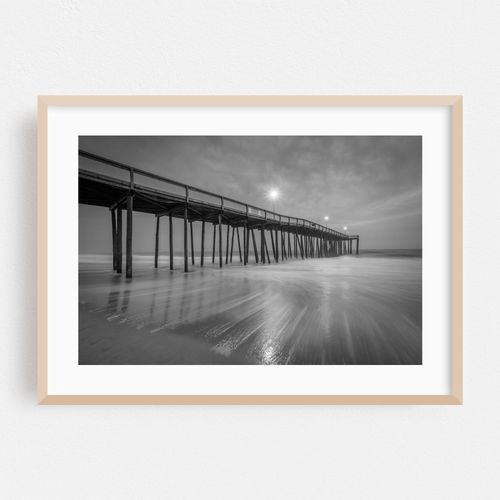 The Atlantic & Fishing Pier B&W