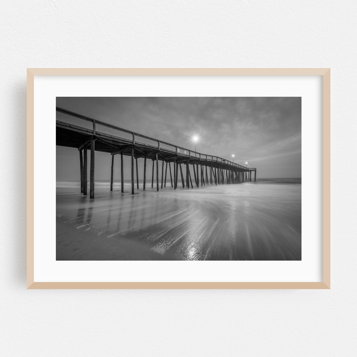 The Atlantic & Fishing Pier B&W – image 1 of 6