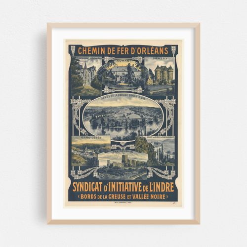 Chemin de fer d’Orléans. Syndicat d’initiative de l’Indre (bords de la creuse et Vallée noire) (1913)