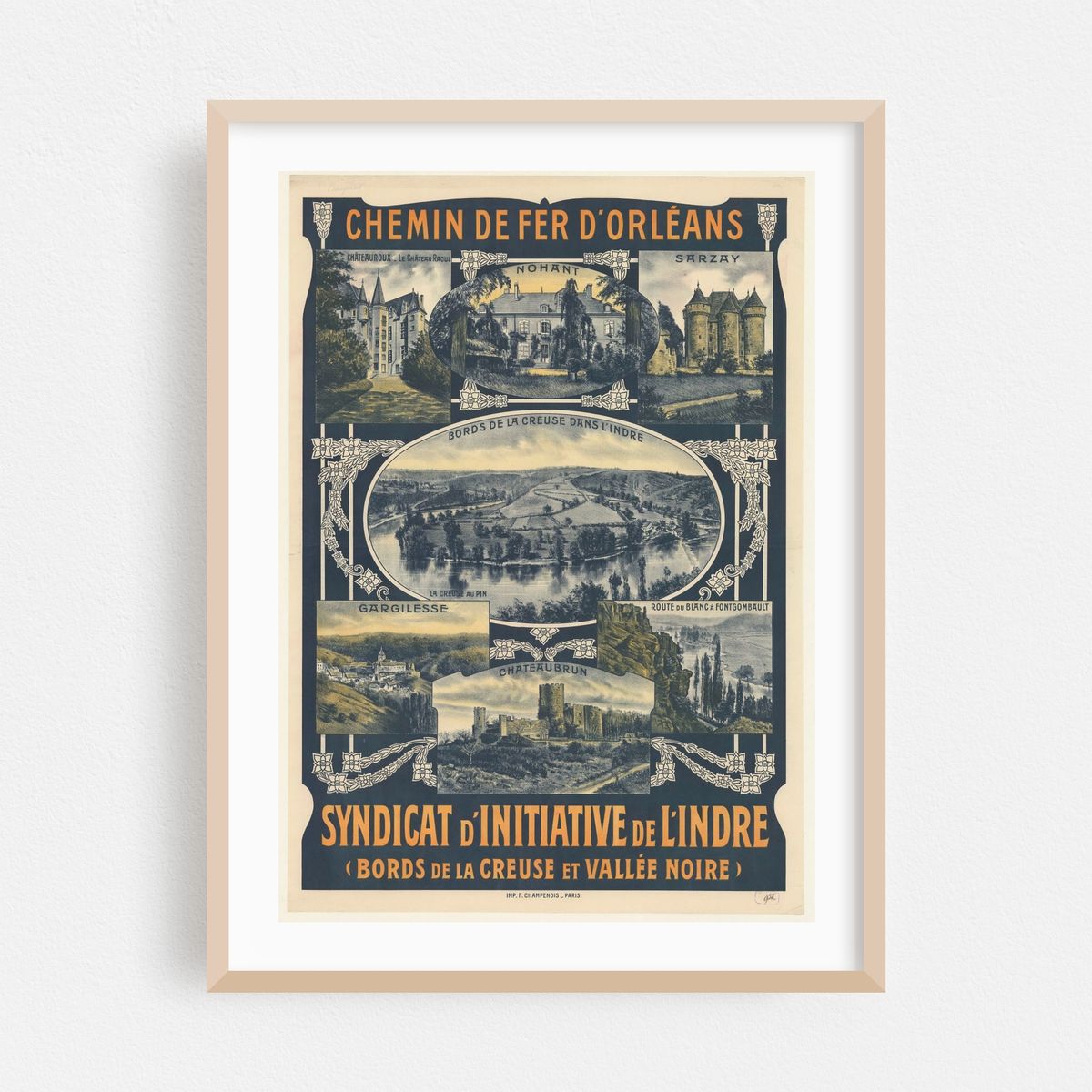 Chemin de fer d’Orléans. Syndicat d’initiative de l’Indre (bords de la creuse et Vallée noire) (1913) – image 1 of 3