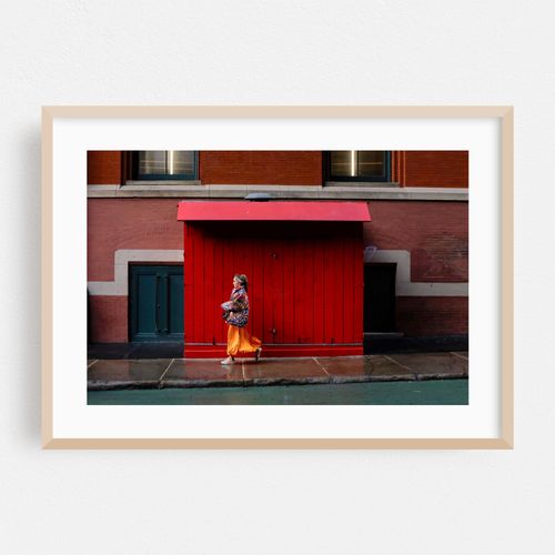 Red Barn in the Rain