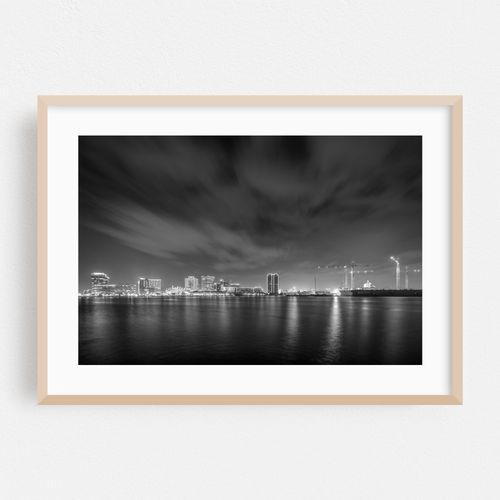 The Norfolk Skyline B&W
