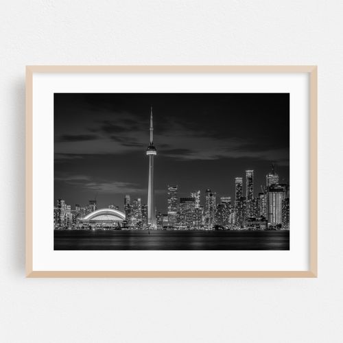 Toronto Skyline from Centre Island B&W
