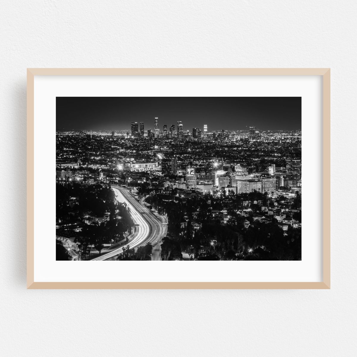 LA from Hollywood Bowl Overlook B&W – image 1 of 6