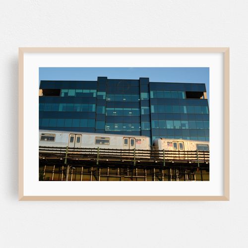 Office Building and Train, Astoria