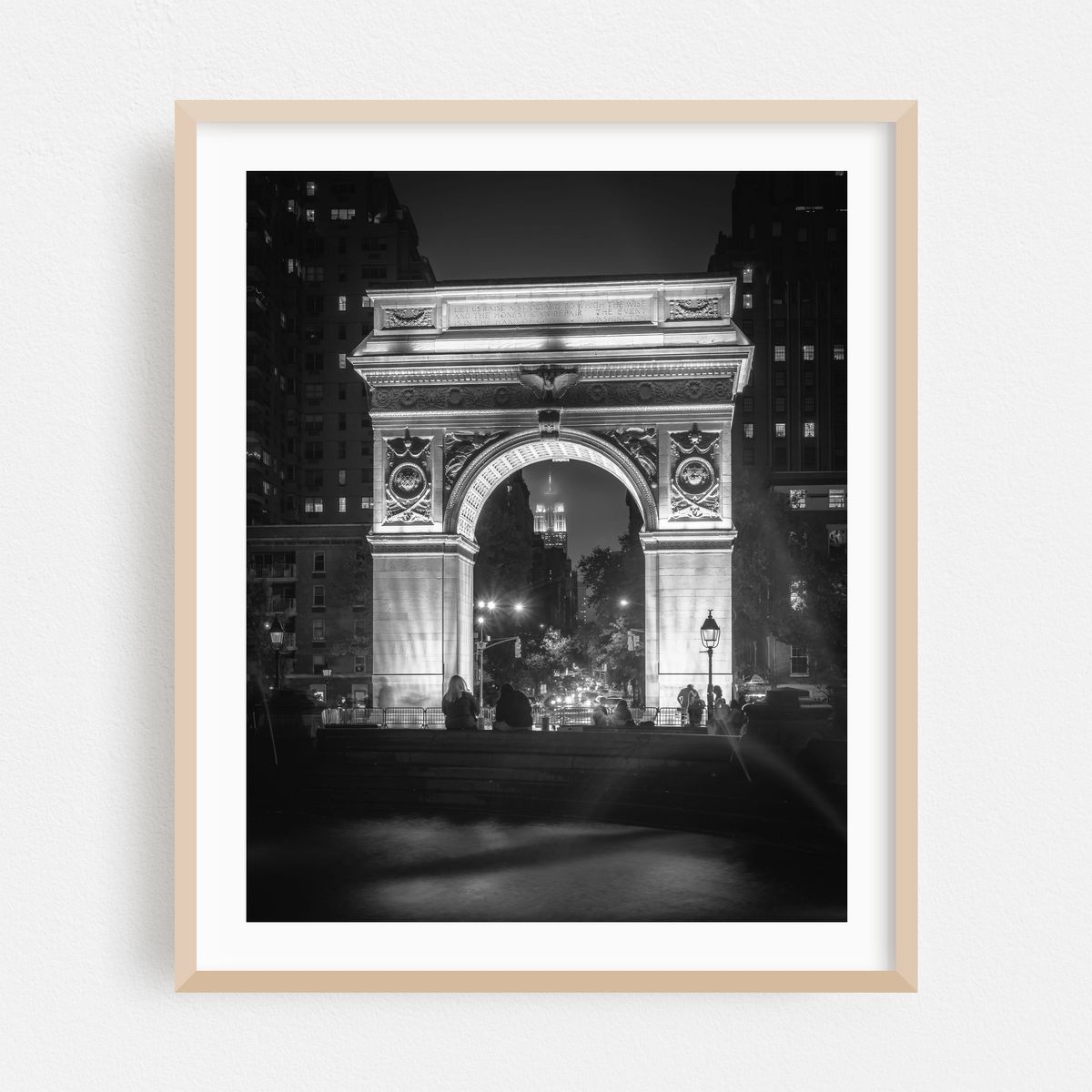 Washington Square Arch at Night B&W – image 1 of 12