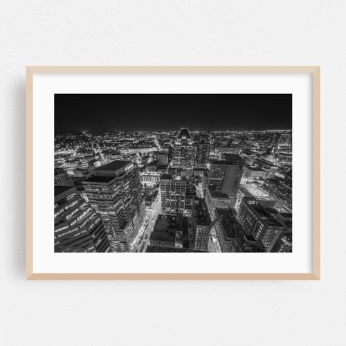 Charm City from Above 02 B&W