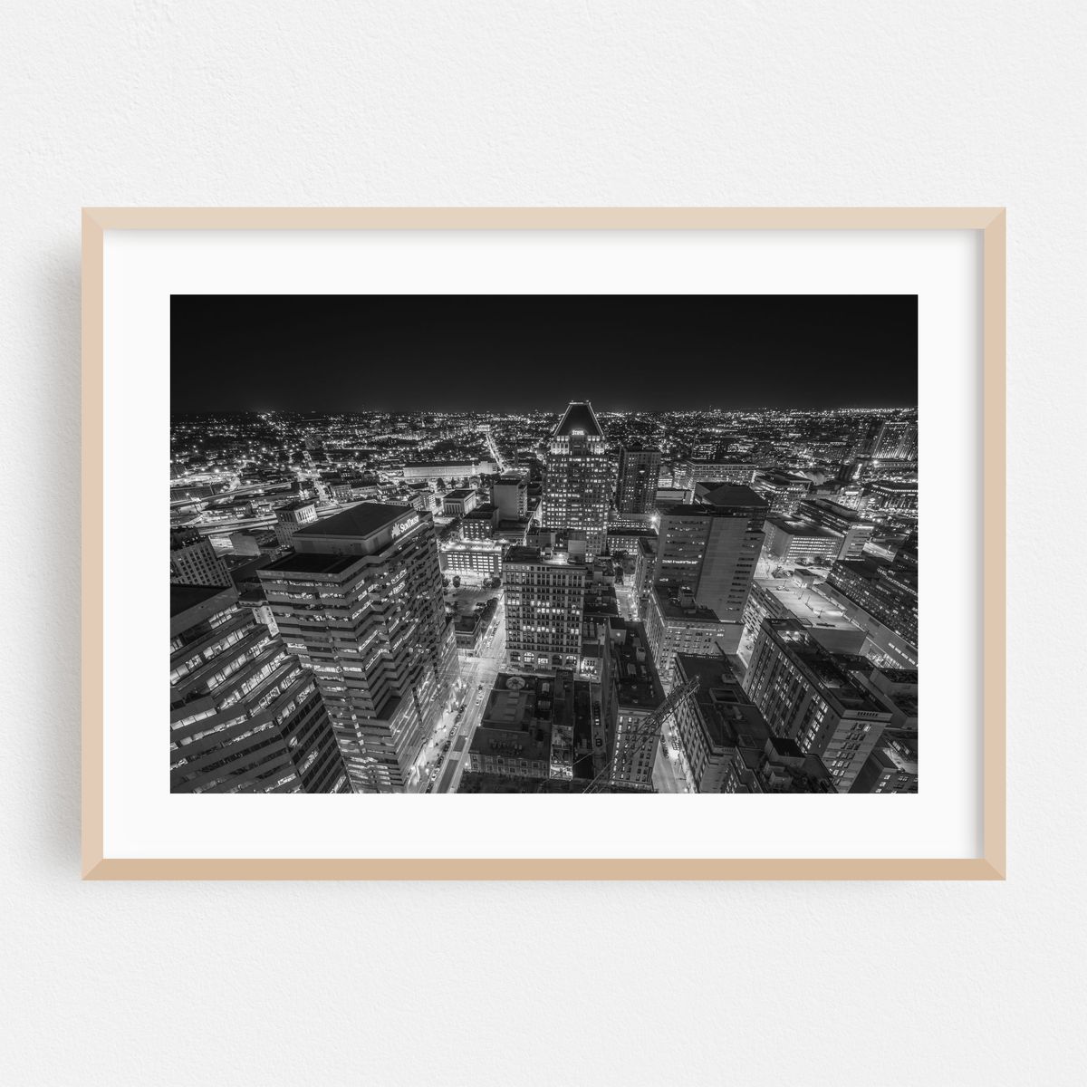 Charm City from Above 02 B&W – image 1 of 6
