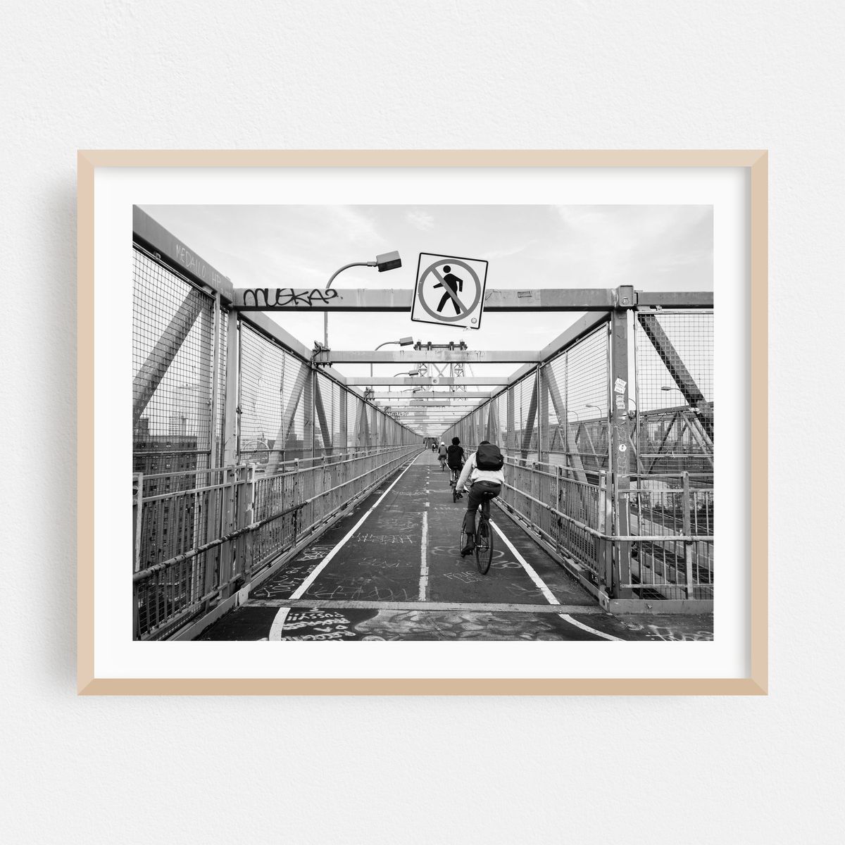 Biking the Williamsburg 02 B&W – image 1 of 3