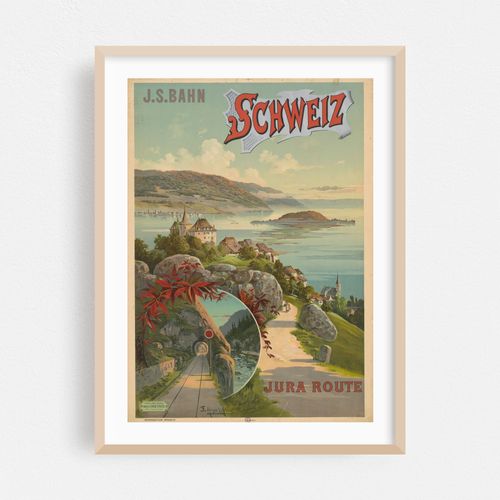 Schweiz. J. S. Bahn Jura Route (ca. 1908)