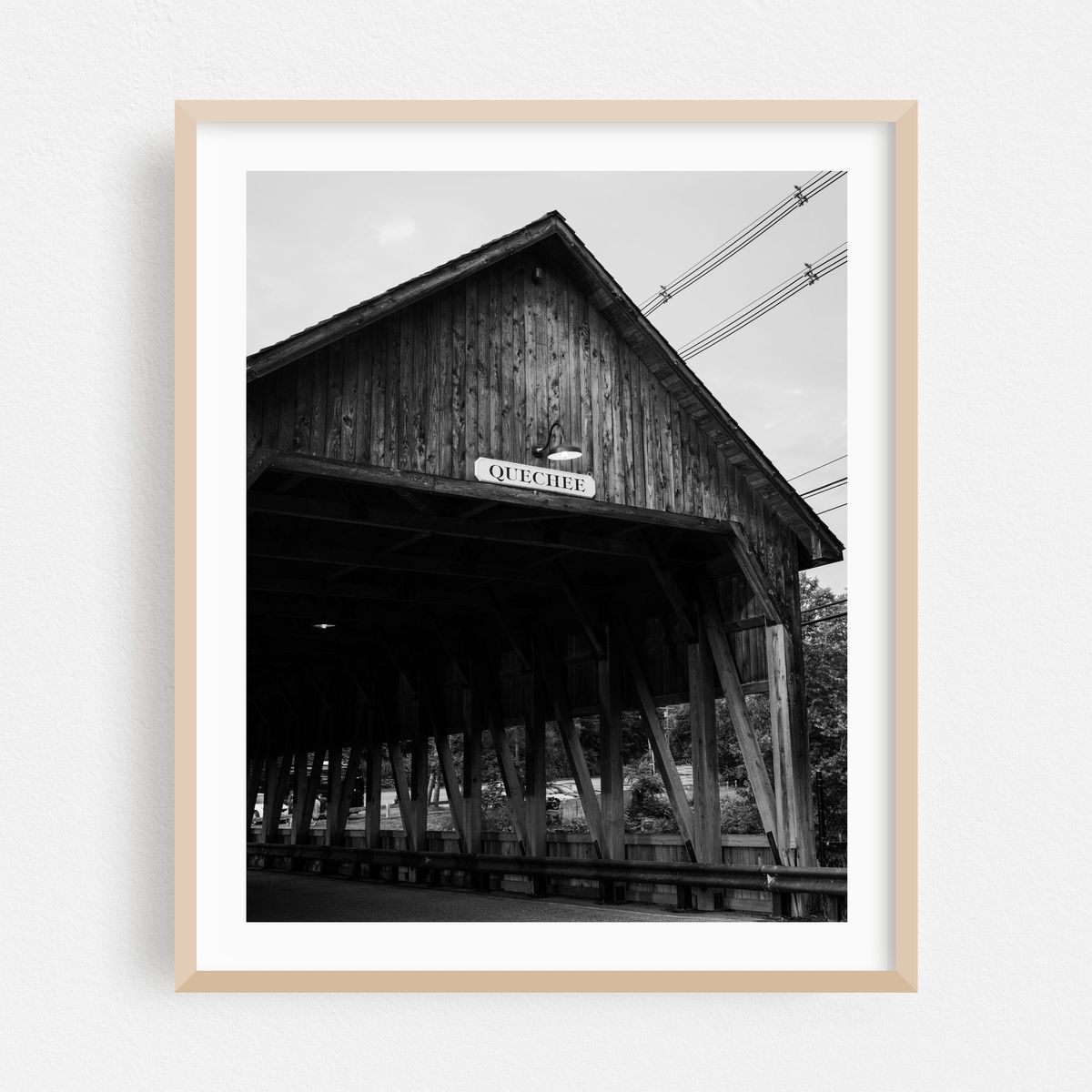 Quechee Covered Bridge 01 B&W – image 1 of 12