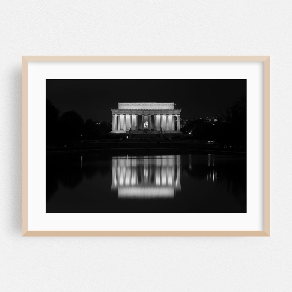 Lincoln Memorial Reflecting B&W – image 1 of 6