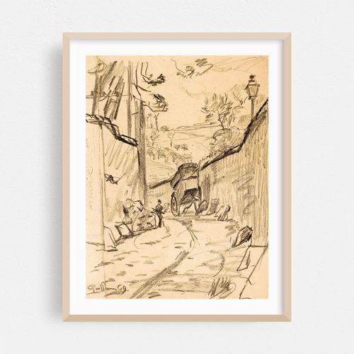 Charrette dans une ruelle tournante (1869)