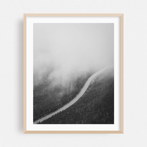 Whiteface in Fog B&W