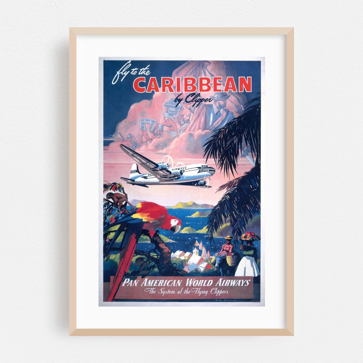 Fly to the Caribbean by clipper. Pan American World Airways (1950) – image 1 of 4