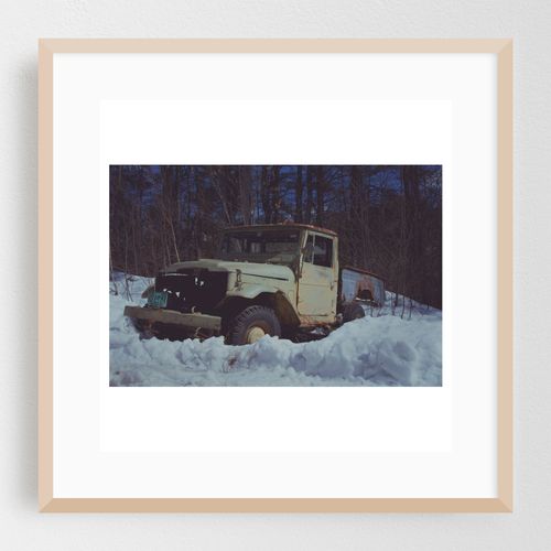 Forgotten Pickup in Winter Woods
