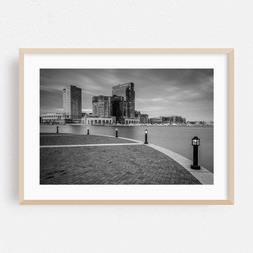 Skyscrapers in Harbor East B&W