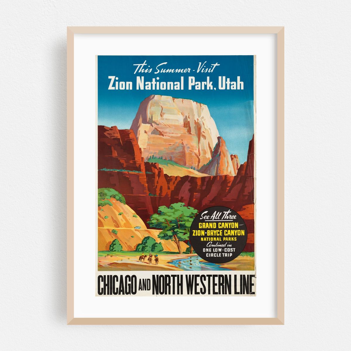 This summer – visit Zion National Park, Utah. Chicago and North Western Line – image 1 of 4