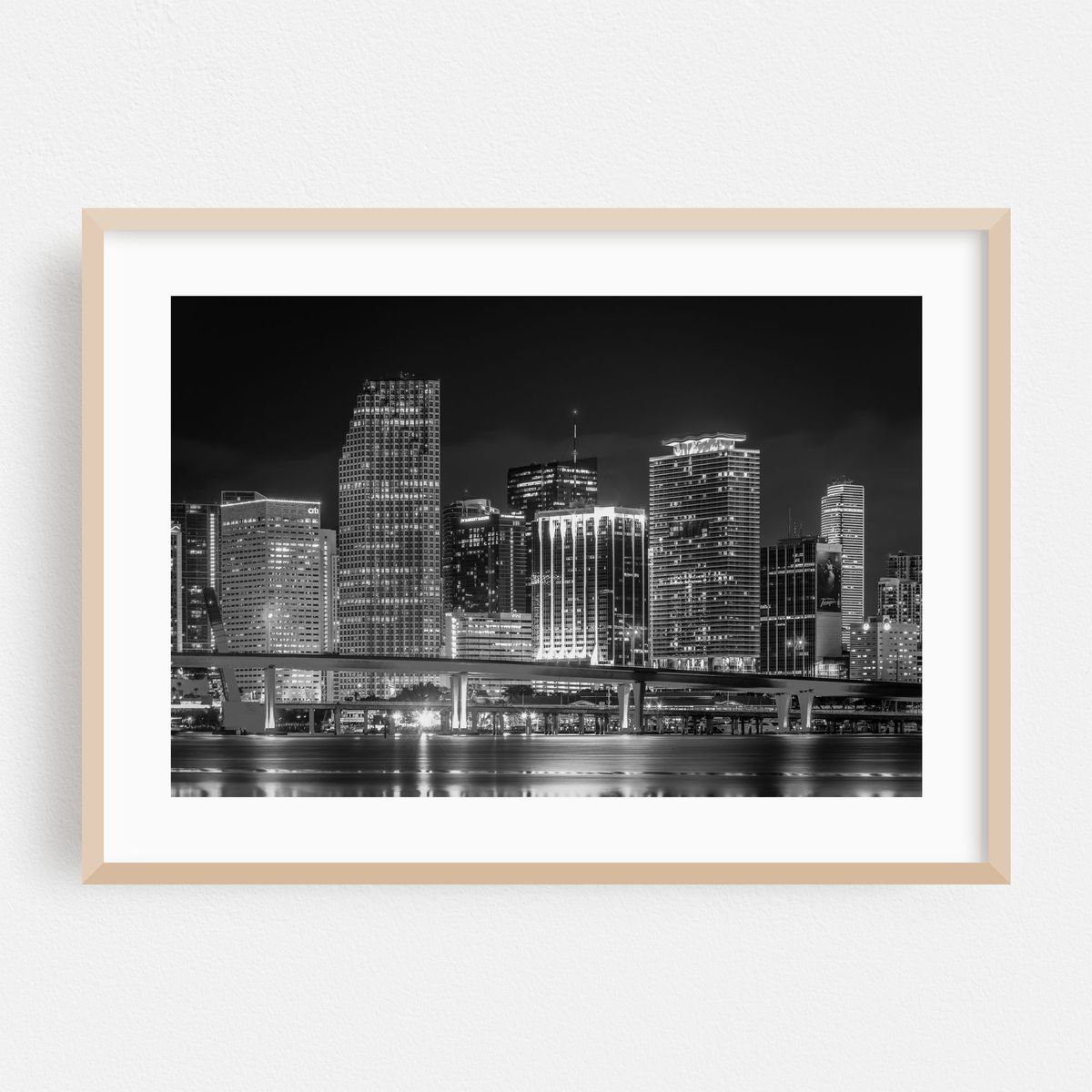 The Miami Skyline from Watson Island B&W – image 1 of 6