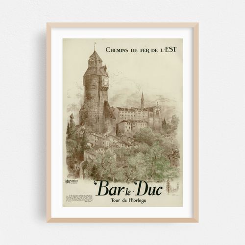 Chemins de Fer de l’Est ; Bar-le-Duc, tour de l’horloge